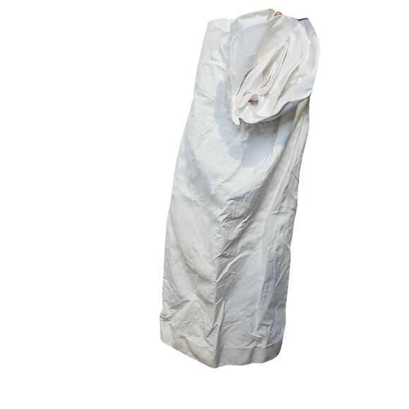 MARA HOFFMAN White Linen A-Line Strapless Bloom Bodice Maia Dress size 10 - Picture 4 of 15